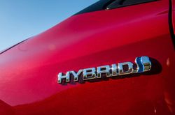 Toyota Hybrid Hatchback Car Emblem