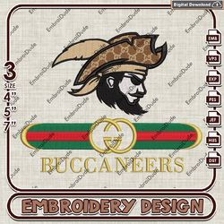 NCAA Charleston Southern Buccaneers Gucci Emb Files, NCAA Teams Embroidery Design, NCAA Machine Embroidery, Digital File