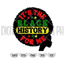 It's The Black History for Me Svg, Black History Svg, Black History Png, Black History Shirt Svg, Black History Month Pn