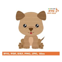INSTANT Download. Sitting puppy dog svg cut file and clip art. Dd_1. Personal and commercial use.