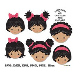 INSTANT Download. Cute girl face svg cut files. Personal and commercial use. Gf_1.