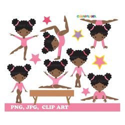 ON SALE ON Sale Instant Download. Cute gymnast girl clip art. G_12_2. Personal and commercial use.