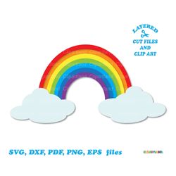 INSTANT Download. Colorful rainbow cut files and clip art. R_1. Personal and commercial use included.