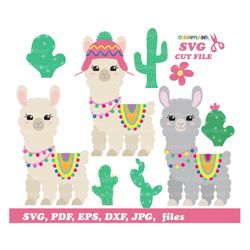 INSTANT Download. Llama svg cut files and clip art. L_15. Personal and commercial use.
