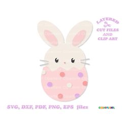 INSTANT Download. Personal and commercial use is included! Cute Easter bunny girl cut files and clip art. Ebg_25.