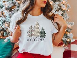 Christmas Trees Shirt, Merry Christmas Tshirt, Christmas Shirts for Women, Womens Christmas Tree Shirt, Holiday Shirts,