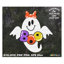 INSTANT Download. Halloween boo ghost door hanger svg cut files and clip art. Personal and commercial use. Gd_6.