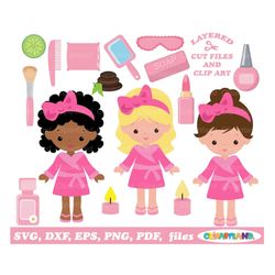 INSTANT Download. Commercial license is included up to 1000 uses! Cute spa girl cut files and clip art. Spa_5.