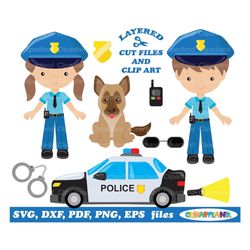 INSTANT Download. Commercial license is included up to 1000 uses! Police cut files and clip art. P_2.