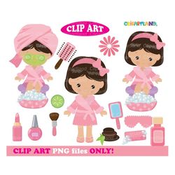 INSTANT Download. Spa girl party clip art. Cspa_65_Spa. Personal and commercial use.