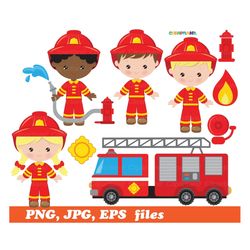 INSTANT Download. Fireman clip art. Cf_4. Personal and commercial use.