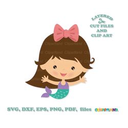 INSTANT Download. Cute sitting mermaid svg cut file and clip art. Commercial license is included ! M_32.