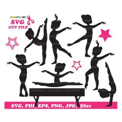 INSTANT Download. Gymnastics girl svg cut file. Cgym_33. Personal and commercial use.