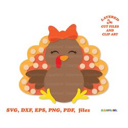 INSTANT Download. Funny turkey layered cut files and clip art. T_4. Personal and commercial use.
