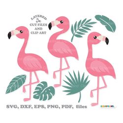 INSTANT Download. Cute flamingo bird svg cut file for Cricut, Silhouette and clip art. Commercial license is included! F