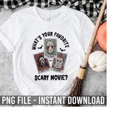 What's Your Favorite Scary Movie Halloween, Horror Movie PNG, Horror Characters PNG, Spooky Vibes, Horror Movie Lover, S