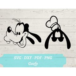 Goofy SVG Laser Cut File, Download Digital File - svg, dxf, pdf, and png - Disneyland - Goofy Minimalistic