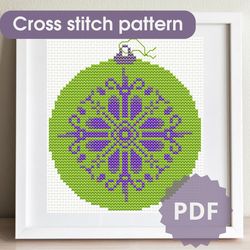 Cross stitch pattern PDF / Christmas ball / Christmas ornament / DIY gift / New Year's gift idea / Cross stitch chart