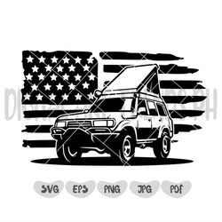 US Off Road Car SVG, Off Road SVG, Adventure Offroad, Offroad car png, Camper svg, Outdoor svg, eps, pdf, digital downlo