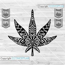 Mandala Cannabis Svg || Weed Svg || Marijuana svg || Cannabis Svg || Mandala Cut Files || Marijuana Leaf svg || Cannabis