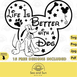 Life Is Better With A Dog Svg, Snacks SVG, Family Vacation Svg, Vacay Mode Svg, Magic Kingdom, The little mermaid SVG, d