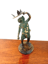 Silenus Bronze Sculpture statue Silene from Pompeii Naples Museum Signed Emari High approx cm 18 Inch 7.2 Table desk top