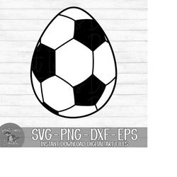 Soccer Ball Easter Egg - Instant Digital Download - svg, png, dxf, and eps files included!
