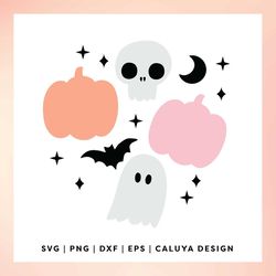 Spooky Season SVG | Cute Halloween SVG | Hot Ghoul SVG | Retro Ghost svg | Cute Skull svg | Pink Halloween svg | Free sv