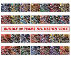 NFL Bundle Tumbler Wrap , NFL Png, NFL Tumbler Png,NFL 20 oz Skinny Tumbler Designs 09