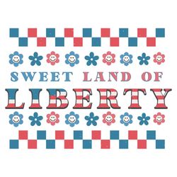 Happy America Flag Sweet Land Of Liberty PNG