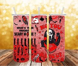 3D Inflated Ghostface No You Hang Up Tumbler Wrap PNG, Starbucks Coffee Ghostface 20oz Skinny Tumbler Template PNG