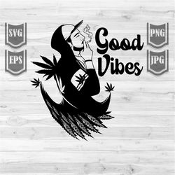 Man Smoking Joint Svg | Good Vibes Cut File | Cannabis Clipart | High Cool Dope Man Stencil | Weed 420 svg | Rasta Marij