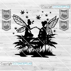cannabis fairies smoking joint svg | puff and pass cutfile | rasta shirt png | weed life stencil | 420 dxf | kushlife jp