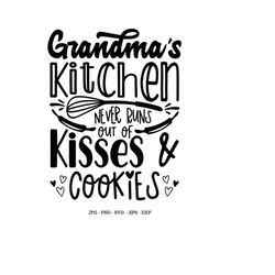 Grandma Sign, Grandmother Gift, Grandmother Svg, Love to Bake, Nana Gift Kitchen, Kitchen Decor Svg