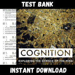 Instant PDF Download - All Chapters - Cognition Exploring the Science of the Mind 7th Edition Daniel Reisberg Test bank