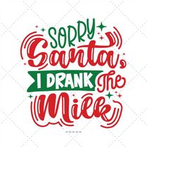 Sorry Santa Svg, Dear Santa, Christmas Milk, Naughty and Nice, Christmas Infant Svg, Baby Santa