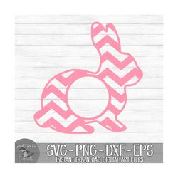 Easter Bunny Circle Monogram - Instant Digital Download - svg, png, dxf, and eps files included! Girl, Chevron Pink Bunn