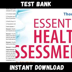 Instant PDF Download - All Chapters - Essential Health Assessment 2nd Edition Thompson Test bank