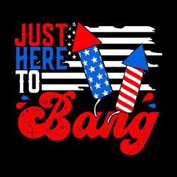 Happy Fourth of July Fireworks SVG, Im Just Here To Bang SVG