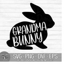 Grandma Bunny - Instant Digital Download - svg, png, dxf, and eps files included! Easter Bunny, Rabbit, Bunny Family