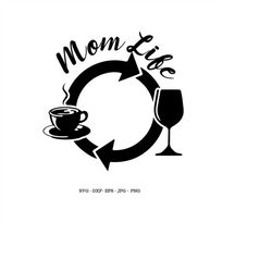 Mom Wine Lover Gift, Mom Svg, Gift For Mom, Wine Lover Gift, Mom Shirt Svg, New Mom Gift, Coffee Cup Svg, Bad Mom Club