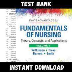 Instant PDF Download - All Chapters - Bates Fundamentals of Nursing Theory Concepts (Vol 1) 4th Edition Wilkinson Test bank