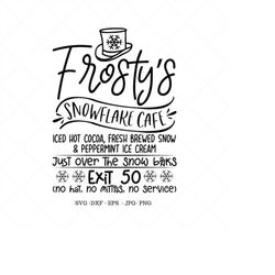 Frosty the Snowman, Snowman Svg, Christmas Sign Svg, Farmhouse Sign Svg, Farmhouse Decor, Christmas Cut File