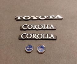 TOYOTA COROLLA  FOR 1975 TO 1976 5 PIECE EMBLEM