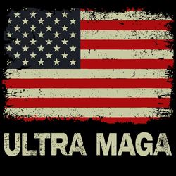 Ultra Maga American Flag Vintage Svg, Independence Svg