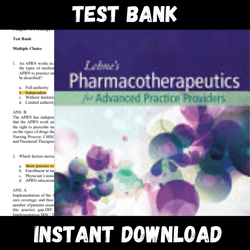 Instant PDF Download - All Chapters - Lehens Pharmacotherapeutics For Advanced Practice Nurses And Physician Assistants 2nd Edition Rosenthal Test bank
