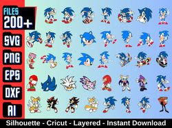 Sonic Svg Mega Bundle, Sonic The Hedgehog Svg, Sonic Png, Hedgehog Svg, Sonic Face Svg, nstant download, Cricut,