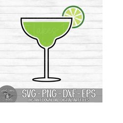Margarita Glass - Lime, Cinco De Mayo, Cocktail - Instant Digital Download - svg, png, dxf, and eps files included!