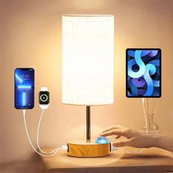 Living Room Study Touch Three-speed Dimming Wood Grain Table Lamp