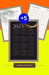 Wall planner 2023 | Horizontal wall dated planner | Digital pdf instant download | Dated wall planner 2023
